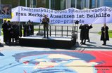 Christian Ströbele am 30.05.2015 auf der Demo "Anwälte gegen Totalüberwachung."