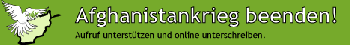 Afghanistan Krieg beenden - Unterschriftenkampagne gestartet!