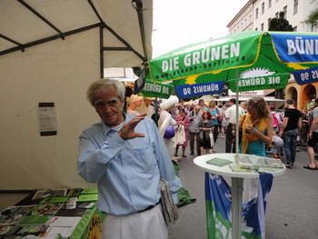 Hans-Christian Ströbele auf dem Bergmannstraßenfest