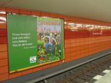 Wahlplakat im U-Bahnhof Frankfurter Allee
