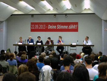 Diskussion am OSZ Handel