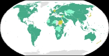 grün: ratifziert; hellgrün: auf dem Weg; gelb: bisher nur unterzeichnet (Karte: cc-by-sa Kmusser)