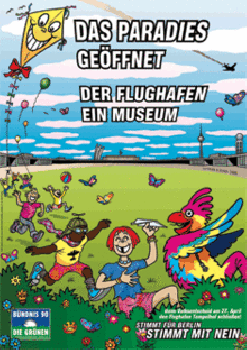 Demonstration am ehem. Flughafen Tempelhof