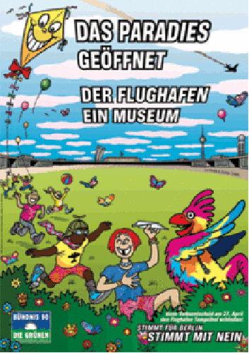 Demonstration am ehem. Flughafen Tempelhof