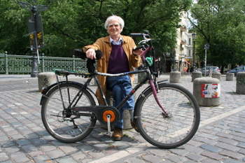 Hans-Christian mit seinem Fahrrad