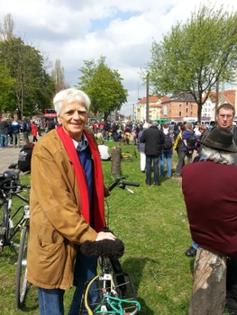 Hans-Christian bei den antifaschistischen Protesten in Schöneweide: 1. Mai nazifrei